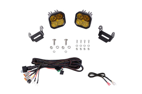 Diode Dynamics 2021 + Ford Bronco SS3 LED Ditch Light Kit - Yellow Pro Combo