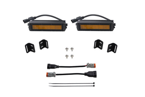 Diode Dynamics 2022 + Toyota Tundra SS6 LED Fog Light Kit - Amber Wide