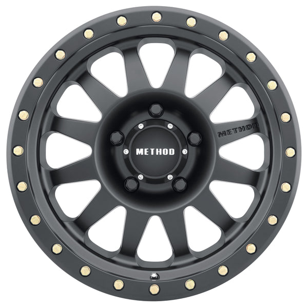 Method MR304 Double Standard 15x8 -24mm Offset 5x5.5 ( 5x139.7 ) 108mm CB Matte Black Wheel
