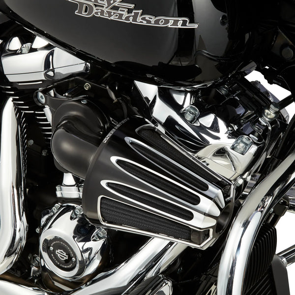 Arlen Ness Monster Sucker Deep Cut Black - Harley Davidson 2000 - 2017 Twin Cam