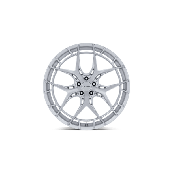 Niche NC286 RIVIERA Gloss Silver W/ Brushed Face 20x10.5 +38 5x112mm 72.6mm