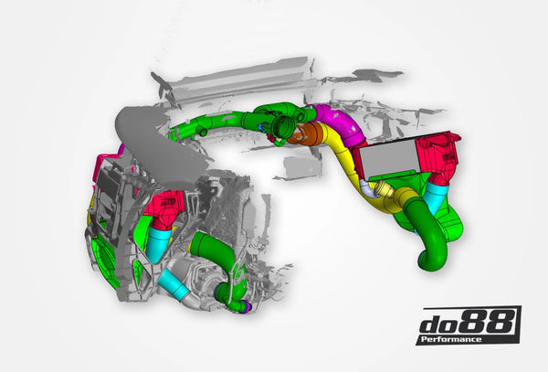 do88 2016 - 2019 Porsche 911 Carrera (991.2) Turbo Inlet Hoses - Hybrid Turbo