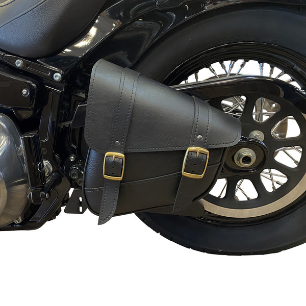 Willie & Max Harley Davidson Softails, Yamaha Road Stars, Kawasaki Vulcan 900, Suzuki C50 Swingarm Bag - Black