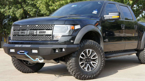 Road Armor 2010 - 2014 Ford F-150 Raptor Stealth Front Winch Bumper - Tex Blk Superwinch 12.5SR Talon