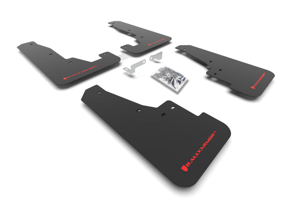 Rally Armor 2016 - 2025 Dodge Durango GT/Hellcat/RT/SRT 392/SXT Black UR Mud Flap Red Logo