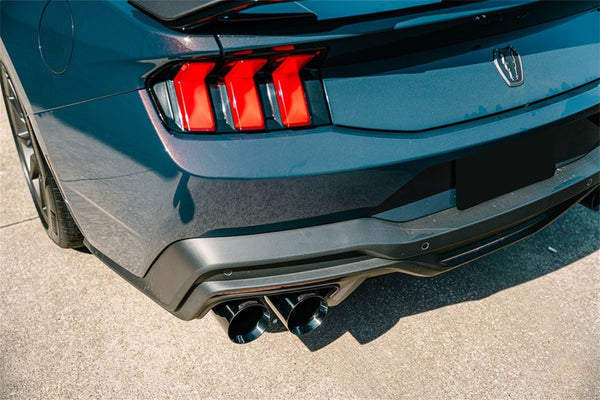 Corsa 2024+ Ford Mustang Dark Horse 5.0L 3in Dual Rear Axle-Back w/Twin Straight Cut 4.5in Black PVD Straight Tip