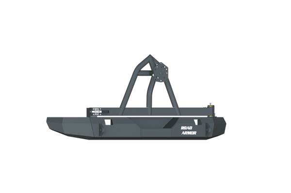 Road Armor 2007 - 2017 Jeep Wrangler JK Stealth Rear Non-Winch Bumper w/Tire Carrier - Tex Blk