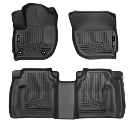 Husky Liners 2015 - 2020 Honda Fit Weatherbeater Black Front and Second Seat Floor Liners