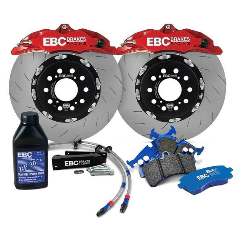 EBC Racing 2004 - 2009 Volkswagen GTI (Mk5) / Jetta VI/V / Passat B6/B7 / Beetle / Audi A3 8P Apollo-4 Calipers 330mm Rotors Front Big Brake Kit (Multiple Colors)