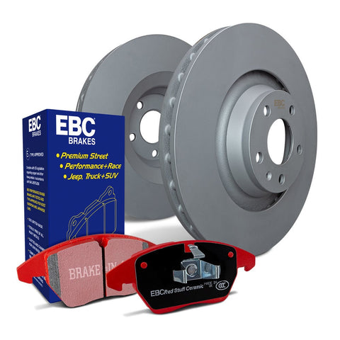 EBC S12 Kits Front Redstuff Pads and RK Rotors - 2015 - 2021 Subaru WRX