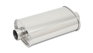 Vibrant StreetPower Oval Muffler  5in x 9in x 15in long body 2.25in in I.D. x 2.25in out Center-Center