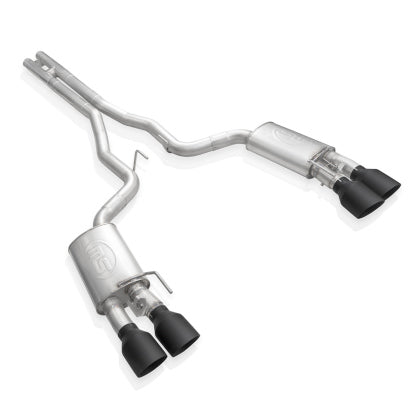 Stainless Works 2020 + Ford GT500 Redline Catback H-Pipe Exhaust Factory Connect - Black Tips
