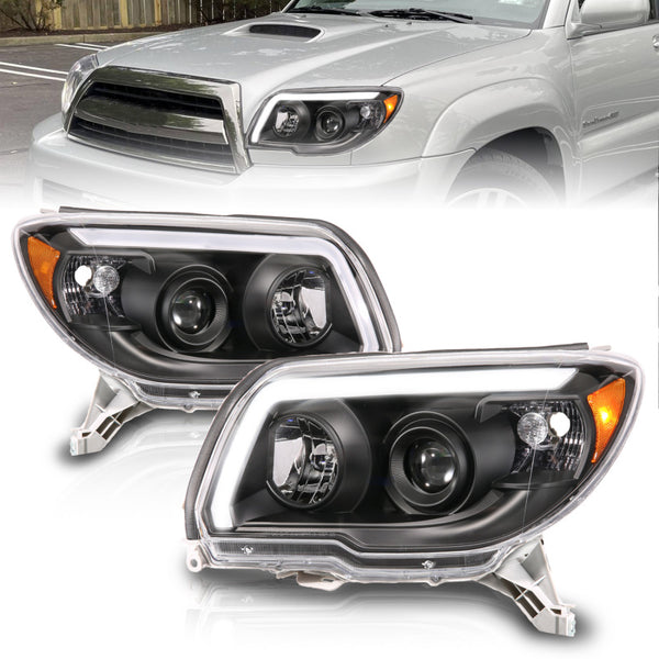 ANZO 2006 - 2009 Toyota 4 Runner Projector Headlights Plank Style - Black