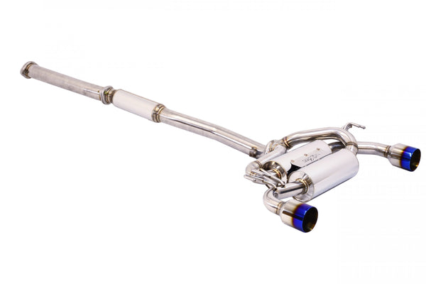 MXP SP Cat Back Exhaust Stainless Steel Burnt Tips - Mitsubishi Evo X 2008-2015