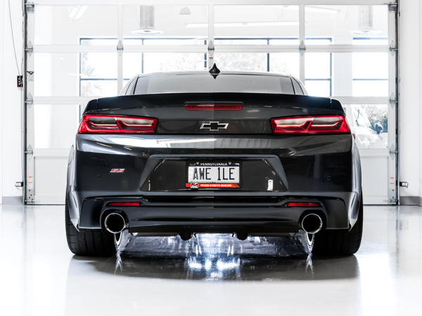 AWE Tuning 2016 - 2024 Chevrolet Camaro SS / LT1 Axle-back Exhaust - Touring Edition (Chrome Silver Tips)