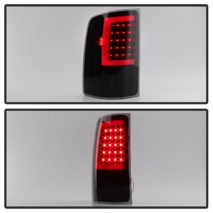 xTune 2007 - 2013 GMC Sierra 1500 / 2007 - 2014 2500HD / 3500HD LED Tail Lights - Black Smoke (ALT-ON-GS07-G2-LED-BSM)