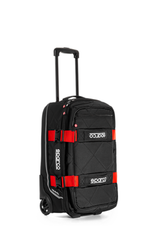 Sparco Travel Rolling Duffel Bag Black / Red