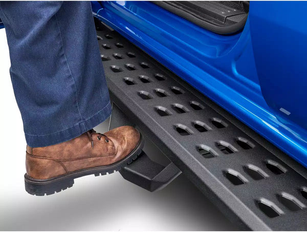 Go Rhino 2022 + Toyota Tundra CrewMax Kit w/RB20 Running Board + Brackets + 4 RB20 Drop Steps - Bedliner Coat