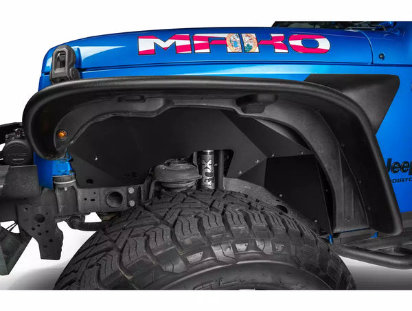 Rugged Ridge Inner Fender Liners Front Aluminum Black 2018 + Jeep Wrangler JL
