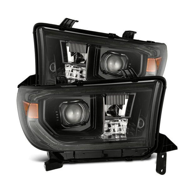 AlphaRex 2007 - 2013 Toyota Tundra / 2008 - 2017 Sequoia LUXX LED Projector Headlight Alpha-Black w/Actv Light Seq. Sig + DRL