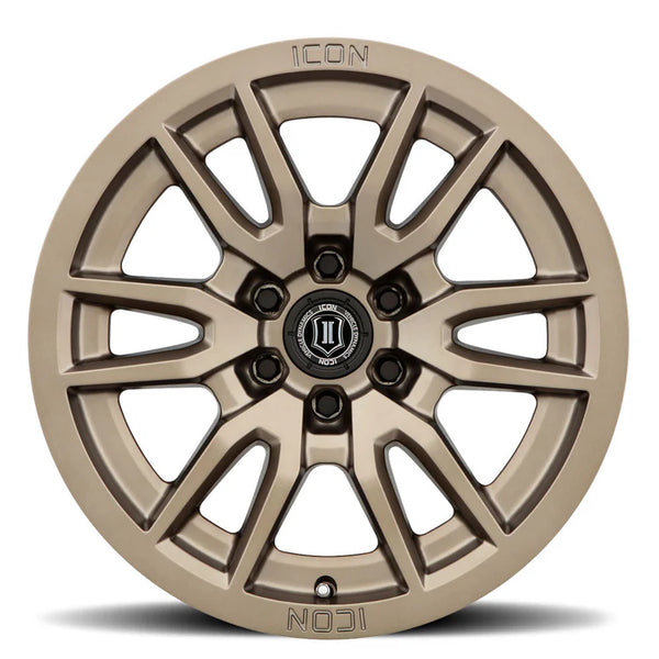 ICON Vector 6 17x8.5 6x5.5 6x139.7 0mm Offset 4.75in BS 106.1mm Bore Bronze Wheel