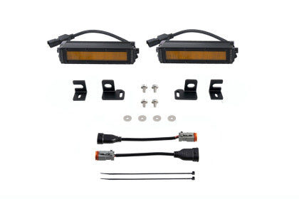 Diode Dynamics 2024+ Toyota Tacoma SS6 LED Fog Light Kit - Amber Wide