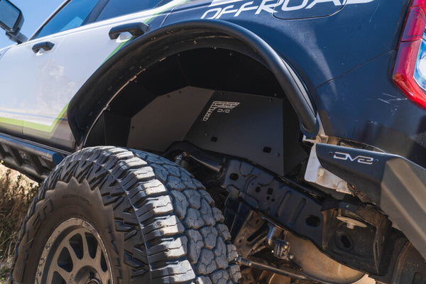 DV8 Offroad 2021-2025 Ford Bronco Rear Aluminum Inner Fenders - Black