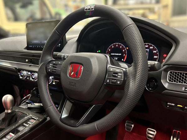 HKS Honda Civic 2023+ Type R FL5 Replacement Steering Wheel - Perforated Leather