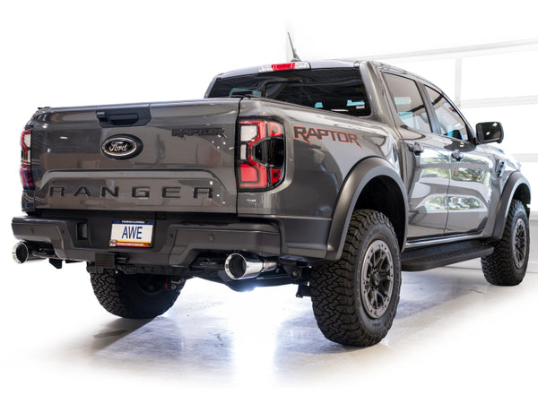 AWE 2024+ Ford Ranger Raptor 3.0L Switchpath Cat-Back Exhaust - Chrome Silver Tips