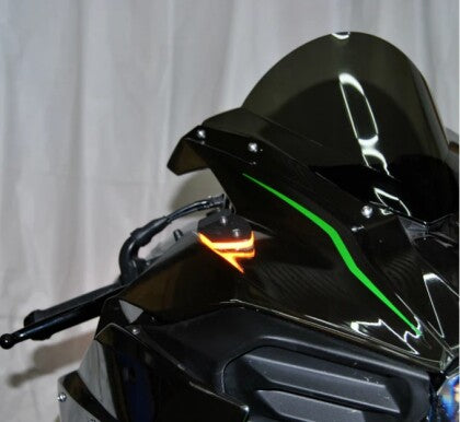 New Rage Cycles Kawasaki H2 Mirror Block Off Turn Signals (2015-Present)