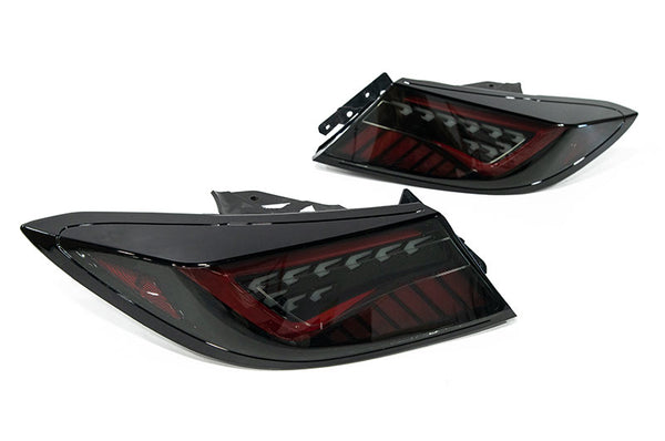 OLM Scythe Style LED Taillights Smoked Red - Subaru BRZ / Toyota GR86 2022+