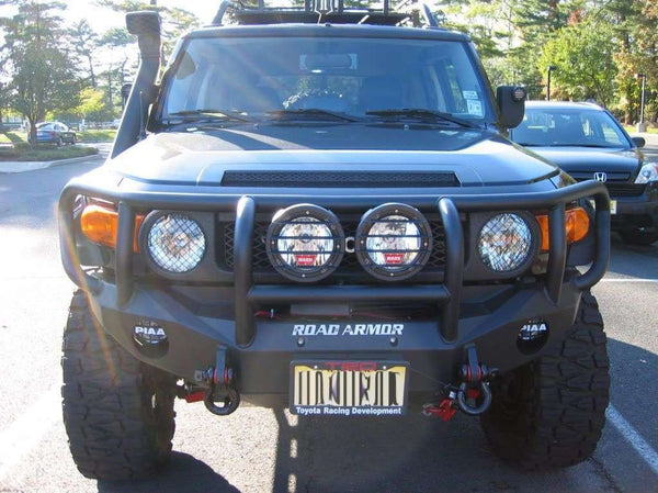 Road Armor 2006 - 2014 Toyota FJ Cruiser Stealth Front Winch Bumper w/Titan II Guard - Tex Blk