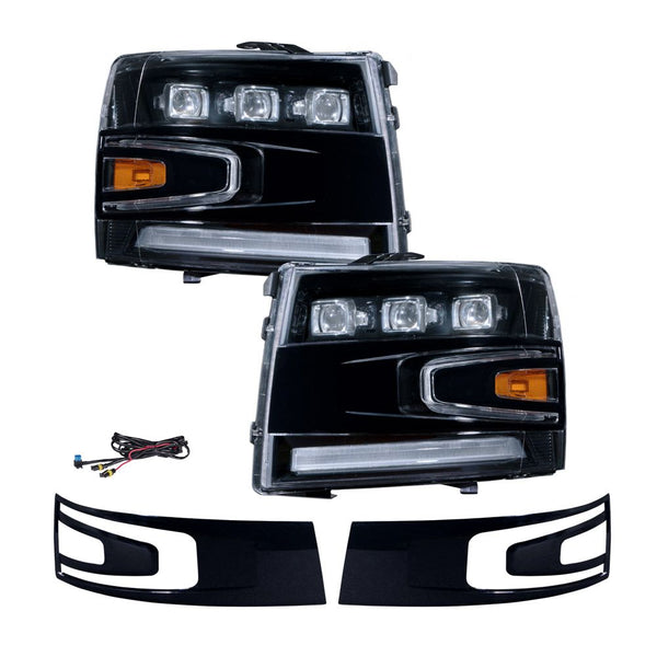 Form Lighting 2007-2013 Chevrolet Silverado LED Projector Headlights (Pair)