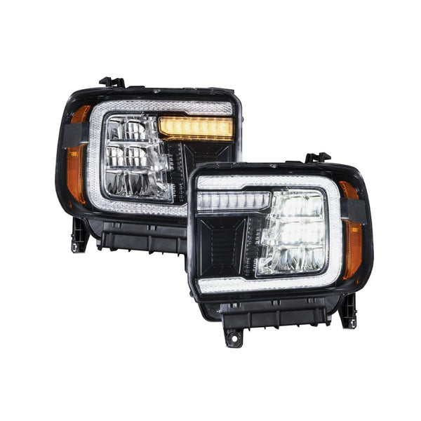 Form Lighting 2014 - 2018 GMC Sierra 1500 / 2015 - 2019 Sierra 2500 / 3500 LED Reflector Headlights (Pair)
