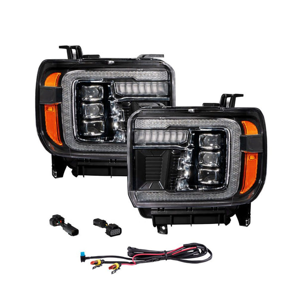 Form Lighting 2014 - 2018 GMC Sierra 1500 / 2015 - 2019 Sierra 2500 / 3500 LED Projector Headlights (Pair)