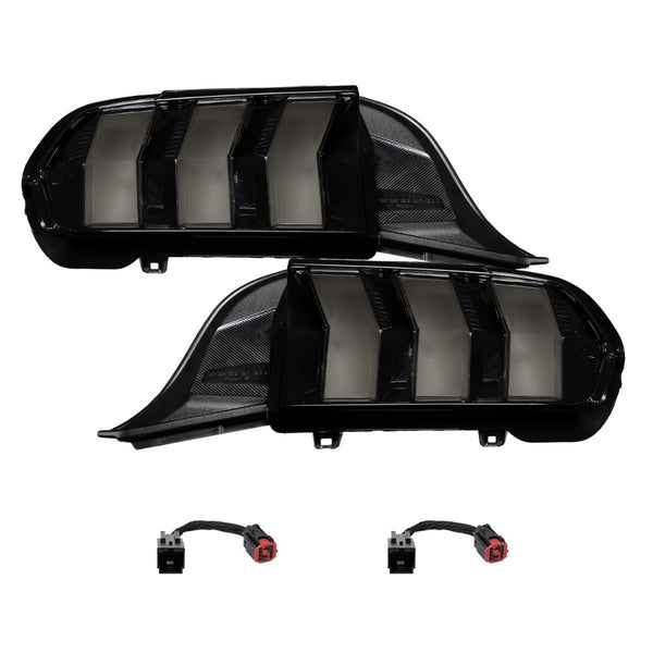 Form Lighting 2024+ Ford Mustang S650 Sequential LED Tail Lights Smoked (Pair)