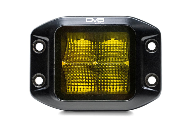 DV8 3-Inch Elite Series LED Amber Flush Mount Pod Light
