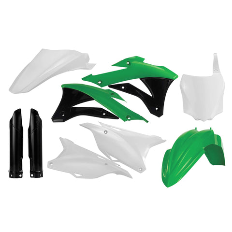 Acerbis 2014 - 2021 Kawasaki KX85/100 Full Plastic Kit - Green/White/Black Original 14-15