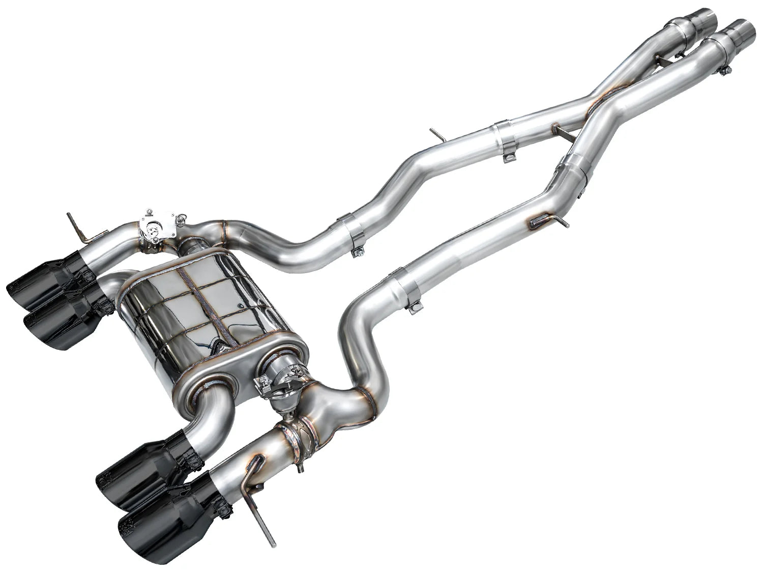 AWE Tuning 2023  + BMW G87 M2 SwitchPath Edition Exhaust - Diamond Black Tips