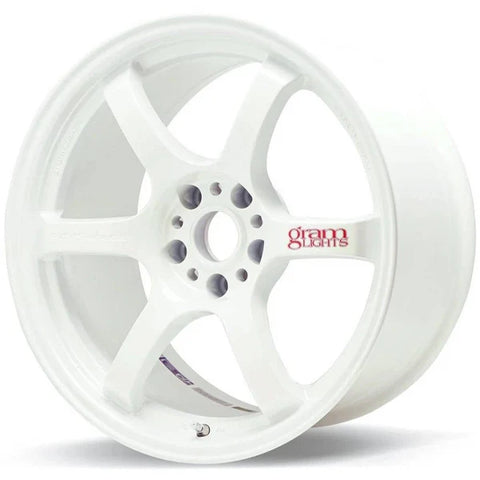 Gram Lights 57DR 18x9.5 +38 5x100 Ceramic White Pearl Wheel