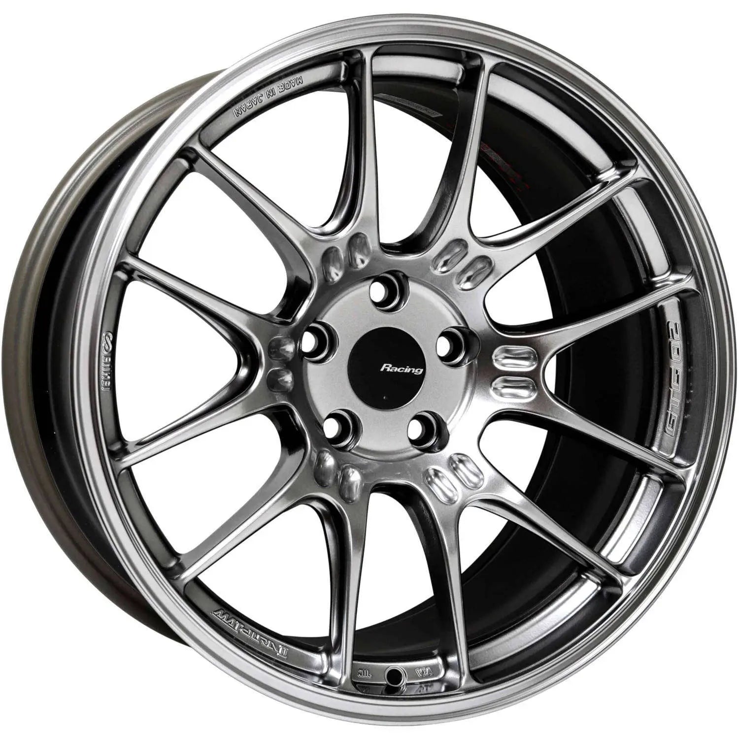 Enkei GTC02 18x9.5 5x114.3 15mm Offset 75mm Bore Hyper Silver Wheel