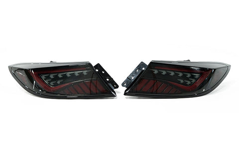 OLM Scythe Style LED Taillights Smoked Red - Subaru BRZ / Toyota GR86 2022+