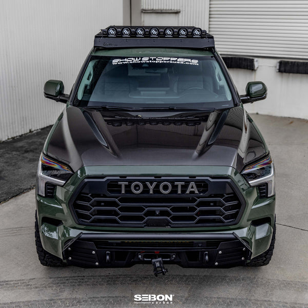 Seibon 2022 + Toyota Tundra / 2023 + Toyota Sequoia OE Style Carbon Fiber Hood
