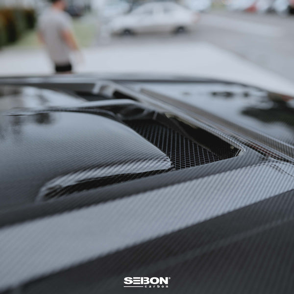 Seibon 2022 + Toyota Tundra / 2023 + Toyota Sequoia RR-Style Carbon Fiber Hood