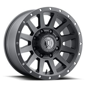 Icon Alloys Compression HD Sat Black Wheel - 18x9/8x180/12mm/5.5in BS