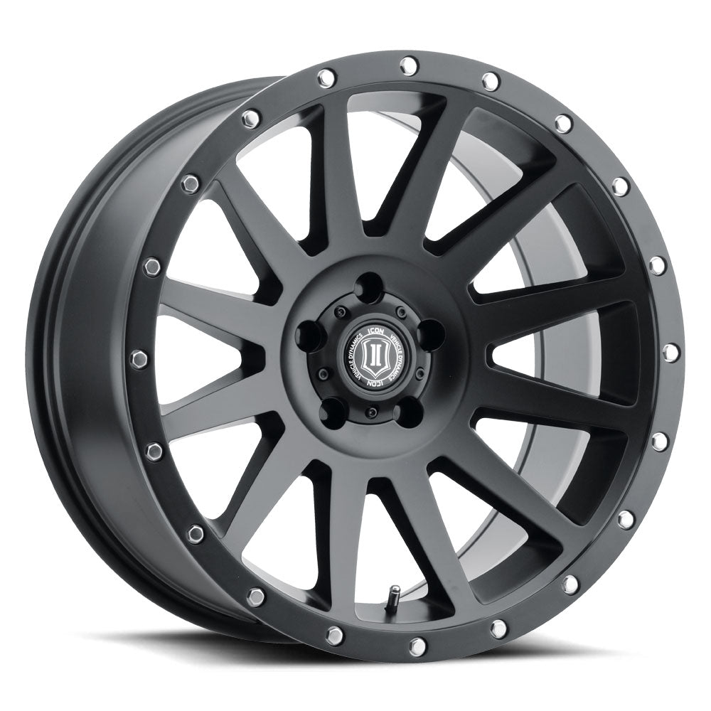 ICON Compression 20x10 5x5 ( 5x127) -12mm Offset 5in BS 71.5mm Bore Satin Black Wheel