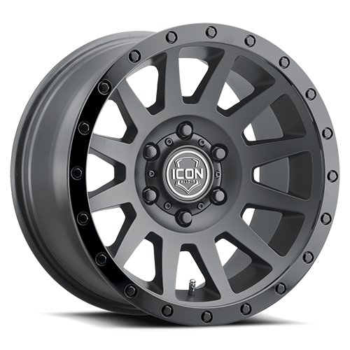 ICON Compression 18x9 5x150 25mm Offset 6in BS 110.1mm Bore Double Black Wheel