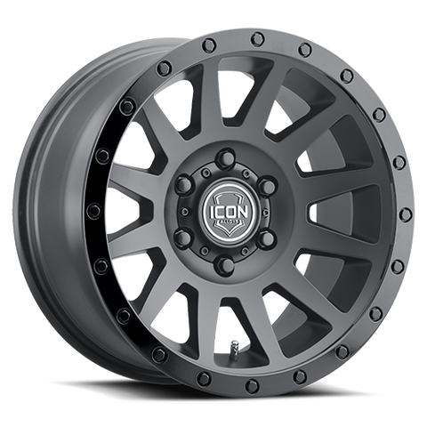 ICON Compression 18x9 5x150 25mm Offset 6in BS 110.1mm Bore Double Black Wheel