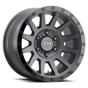 ICON Compression 17x8.5 6x135 6mm Offset 5in BS 87.1mm Bore Double Black Wheel