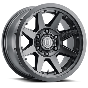 ICON Rebound Pro 17x8.5 6x5.5 25mm Offset 5.75in BS 95.1mm Bore Satin Black Wheel